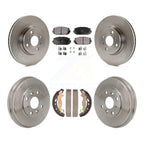 Transit Auto Front Rear Disc Brake Rotors Ceramic Pads And Drum Kit For 2019 Toyota Yaris Hatchback with rear brakes K8T-106045
