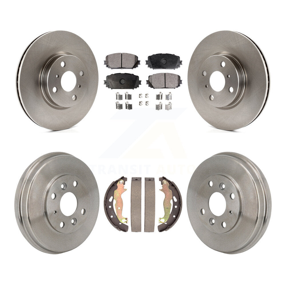 Transit Auto Front Rear Disc Brake Rotors Ceramic Pads And Drum Kit For 2019 Toyota Yaris Hatchback with rear brakes K8T-106045