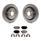 Transit Auto Rear Disc Brake Rotors And Ceramic Pads Kit For 2007-2011 Volvo S80 FWD With Vented Rotor K8T-106048