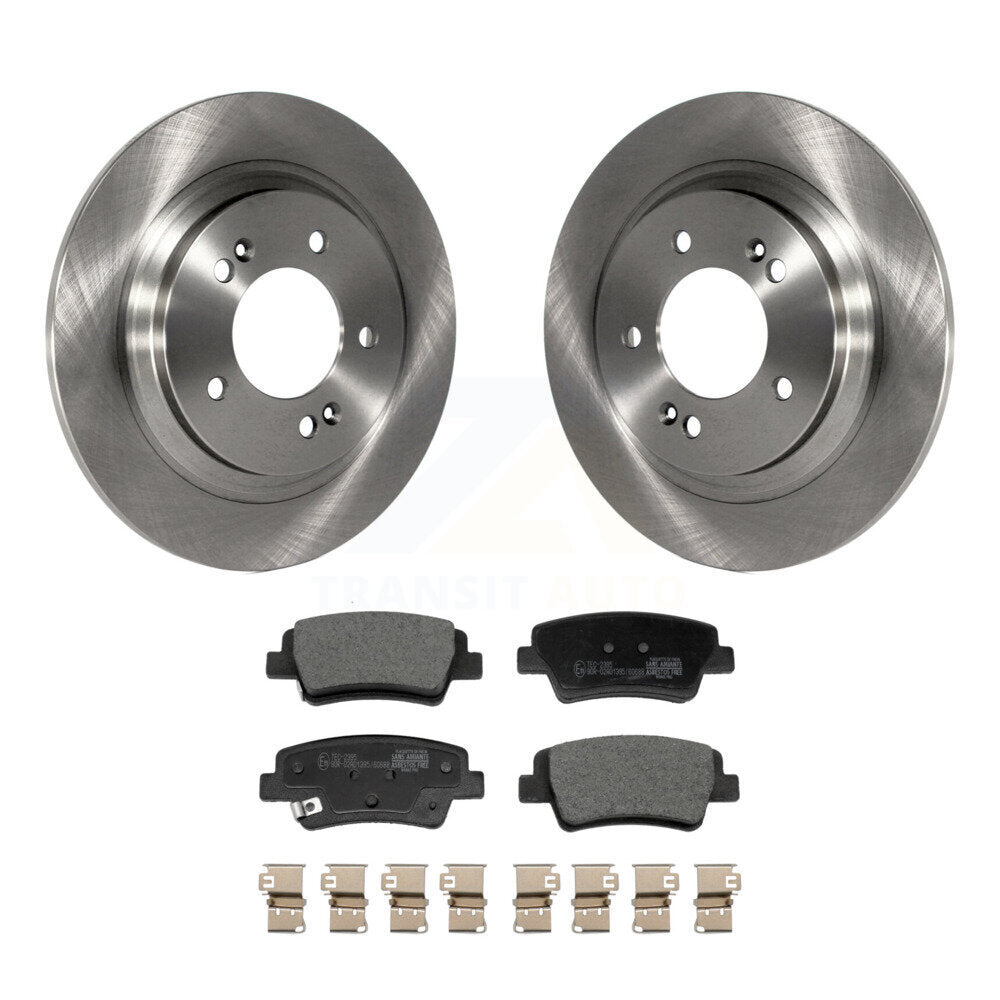 Transit Auto Rear Disc Brake Rotors And Ceramic Pads Kit For Hyundai Elantra With Manual Parking K8T-106050