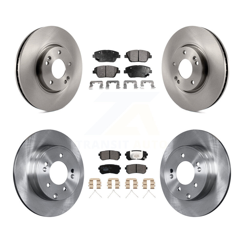 Transit Auto Front Rear Disc Brake Rotors And Ceramic Pads Kit For 2016 Kia Optima Hybrid EX LX Premium With Manual Parking K8T-106061