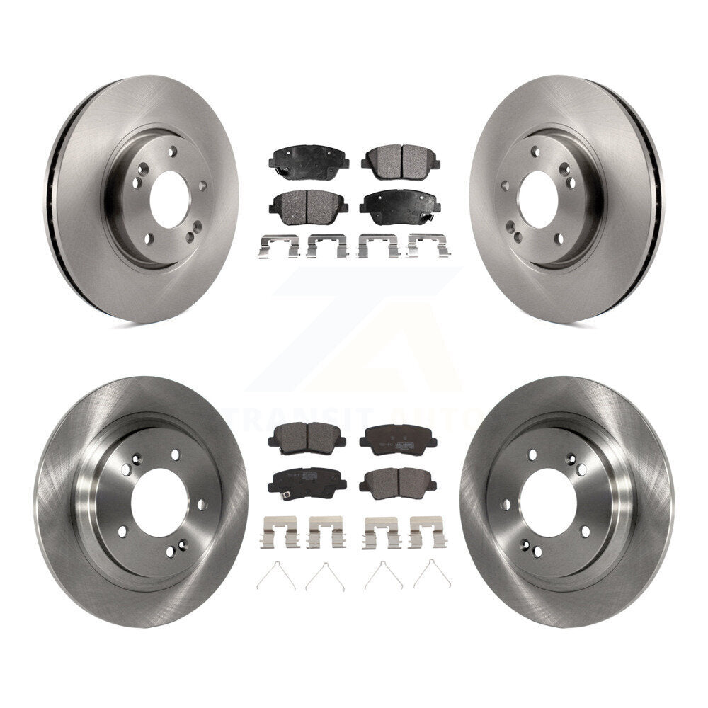Transit Auto Front Rear Disc Brake Rotors And Ceramic Pads Kit For 2016 Kia Optima Hybrid EX LX Premium With Electric Parking K8T-106062