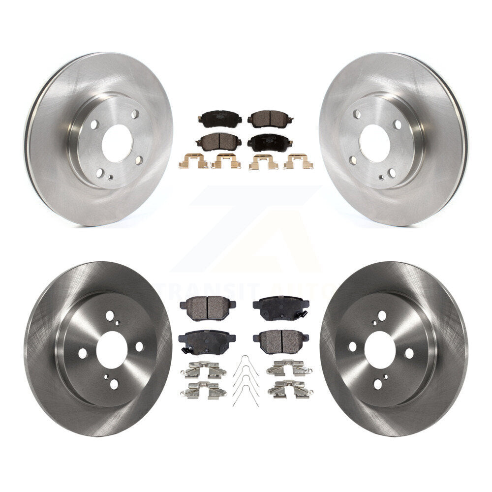 Transit Auto Front Rear Disc Brake Rotors And Ceramic Pads Kit For 2016-2018 Toyota Yaris Sedan K8T-106063