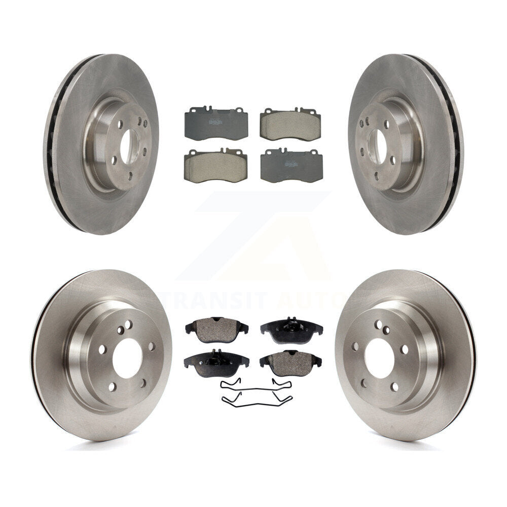 Transit Auto Front Rear Disc Brake Rotors And Ceramic Pads Kit For 2015 Mercedes-Benz E400 Convertible Coupe With 344mm Diameter Rotor K8T-106065
