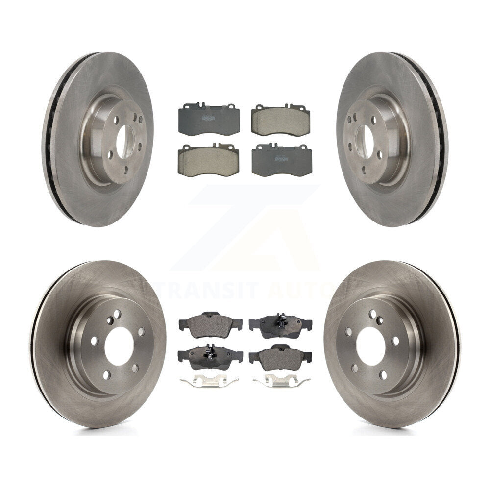 Transit Auto Front Rear Disc Brake Rotors And Ceramic Pads Kit For 2010-2011 Mercedes-Benz E550 Sedan With 300mm Diameter Rotor K8T-106066