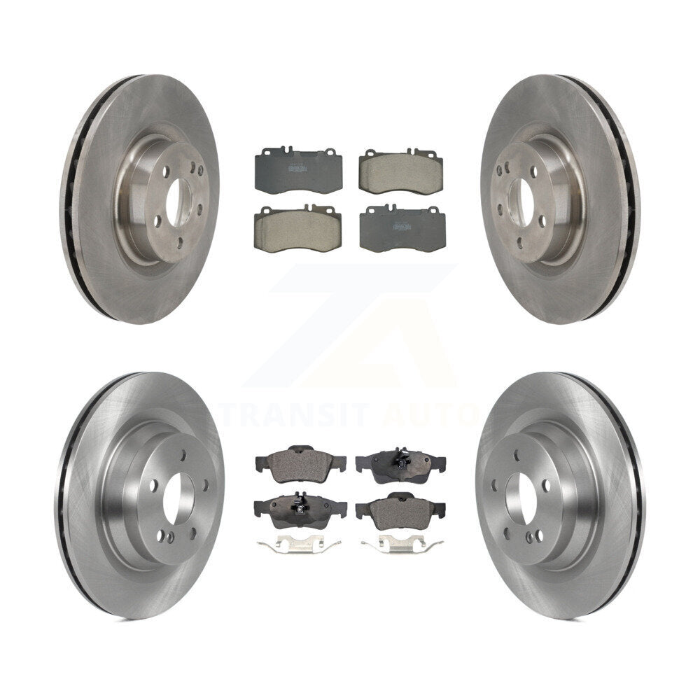 Transit Auto Front Rear Disc Brake Rotors And Ceramic Pads Kit For 2010-2011 Mercedes-Benz E550 Sedan With 320mm Diameter Rotor K8T-106067