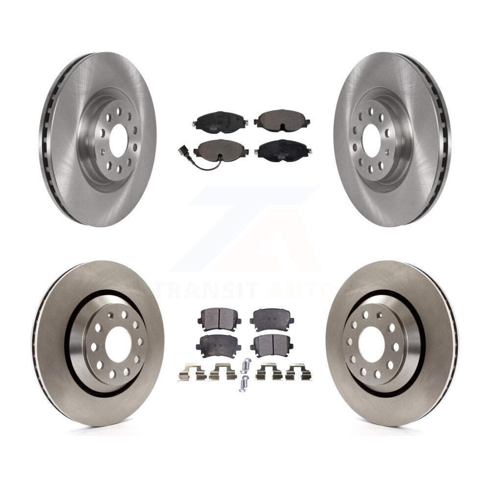 Transit Auto Front Rear Disc Brake Rotors And Ceramic Pads Kit For Volkswagen GTI Without Performance Package K8T-106068
