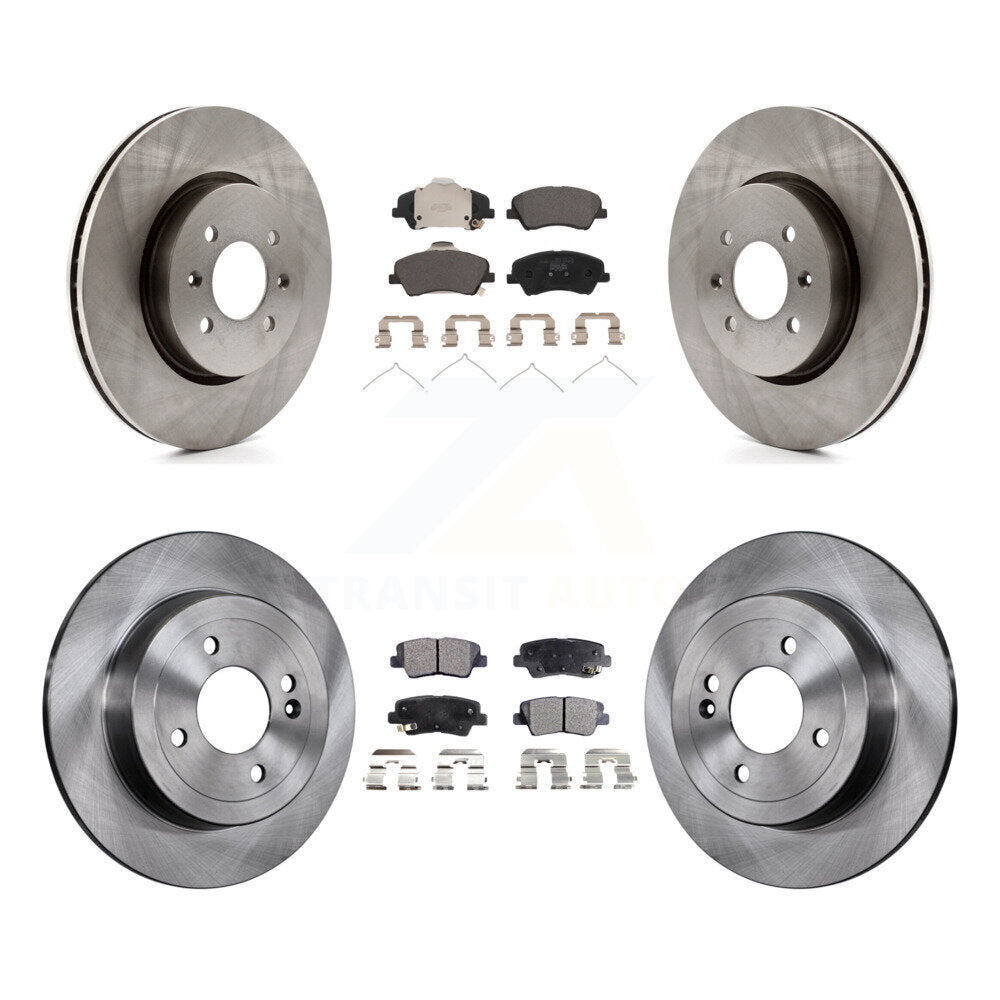 Transit Auto Front Rear Disc Brake Rotors And Ceramic Pads Kit For 2018 Kia Rio Except Vehicles Manufactured In Mexico K8T-106069