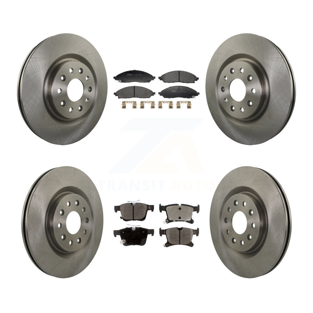 Transit Auto Front Rear Disc Brake Rotors And Ceramic Pads Kit For Chrysler Pacifica AWD K8T-106072