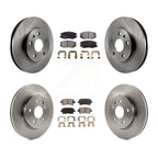 Transit Auto Front Rear Disc Brake Rotors And Ceramic Pads Kit For 2013-2015 Chevrolet Malibu Turbocharged With 296mm Diameter Rotor K8T-106082