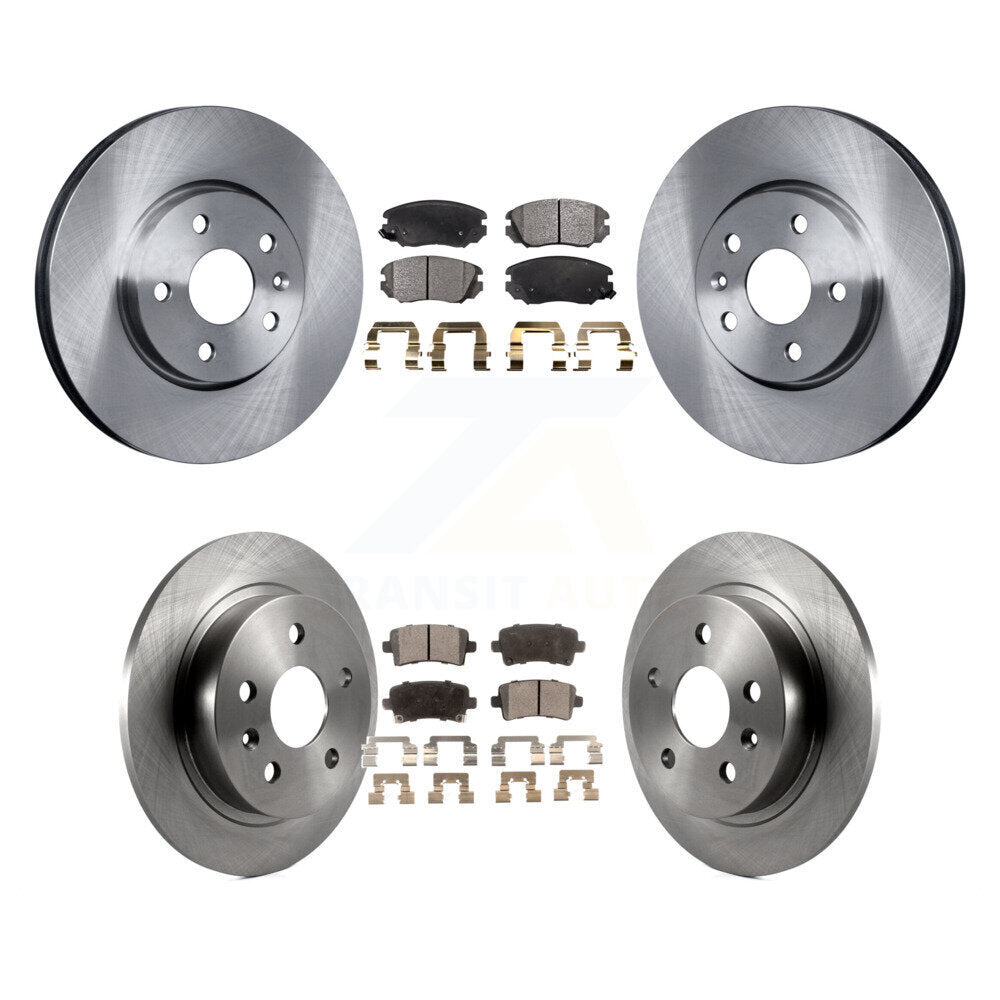 Transit Auto Front Rear Disc Brake Rotors And Ceramic Pads Kit For 2013-2015 Chevrolet Malibu Naturally Aspirated With 321mm Diameter Rotor K8T-106083