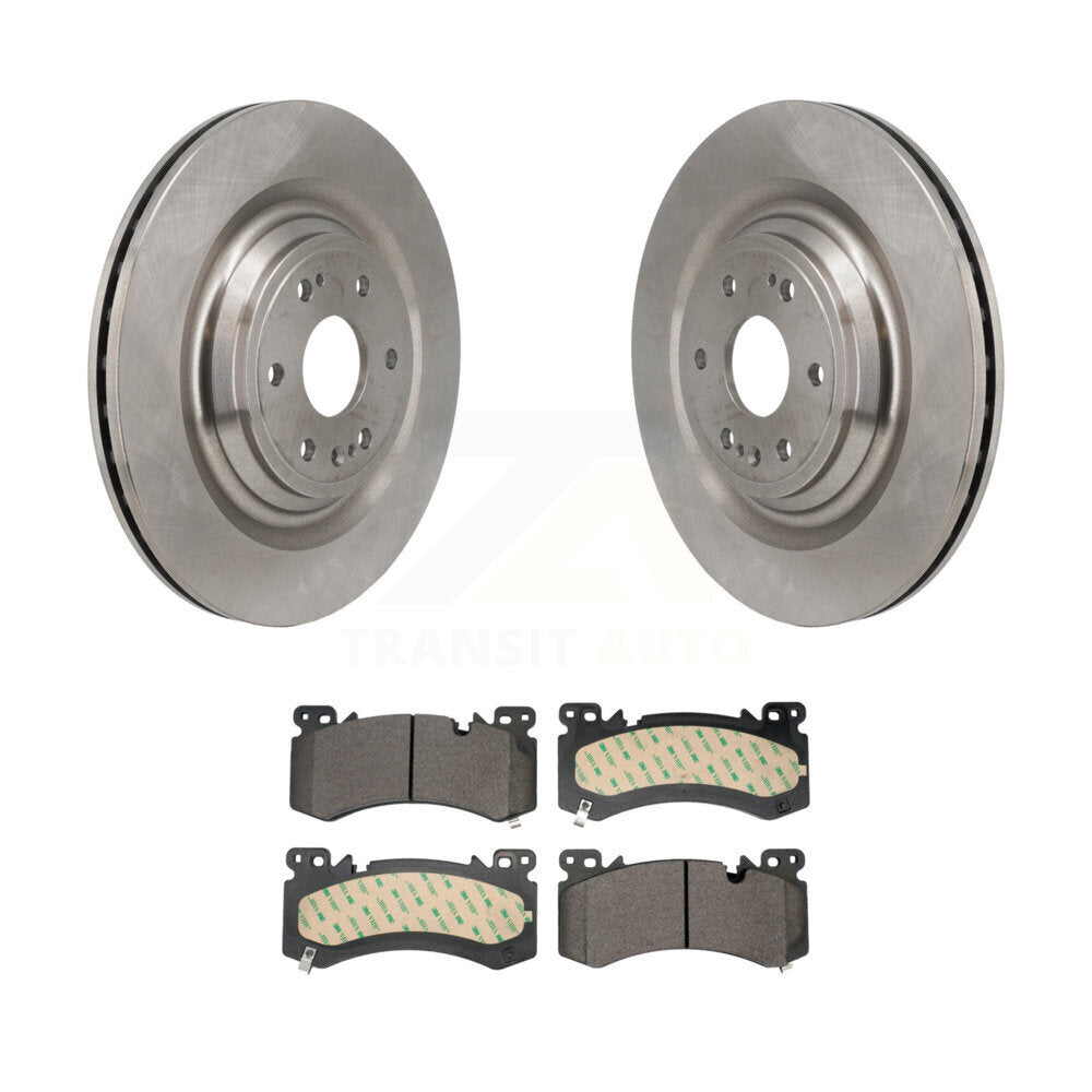 Transit Auto Front Disc Brake Rotors And Ceramic Pads Kit For GMC Chevrolet Sierra 1500 Silverado Yukon Tahoe XL Cadillac Suburban Escalade ESV With 6 Piston Brembo Calipers K8T-106089