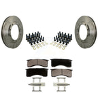 Transit Auto Front Disc Brake Rotors Ceramic Pad Kit For IC Corporation CE School Bus Commercial International 4400 HC Integrated Ford Chevrolet 4100 F-650 RE BE Silverado 4500 HD 5500 6500 K8T-106090