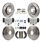 Transit Auto Front Rear Disc Brake Rotors Ceramic Pads And Drum Kit (9Pc) For 2020-2022 Nissan Sentra K8T-106093