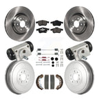Transit Auto Front Rear Disc Brake Rotors Ceramic Pads And Drum Kit (9Pc) For 2015-2021 Ram ProMaster City K8T-106096