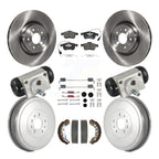Transit Auto Front Rear Disc Brake Rotors Ceramic Pads And Drum Kit (9Pc) For 2015-2021 Ram ProMaster City K8T-106097
