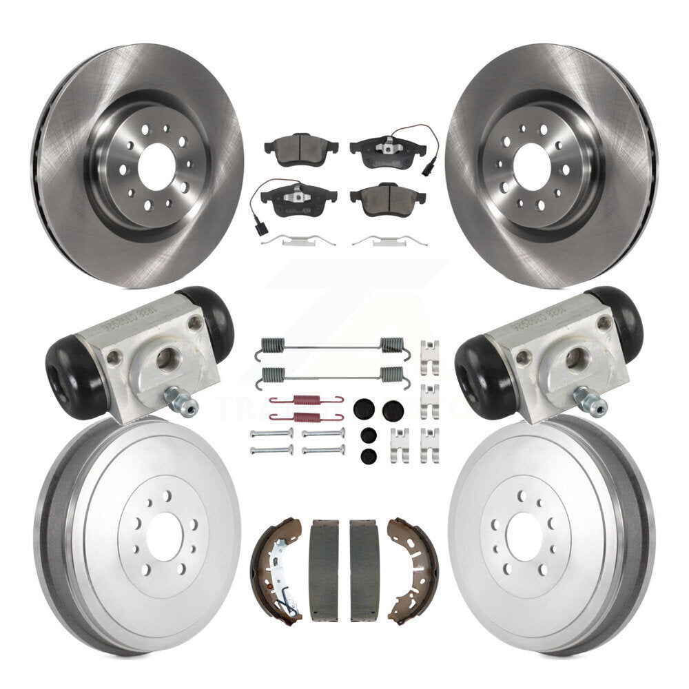 Transit Auto Front Rear Disc Brake Rotors Ceramic Pads And Drum Kit (9Pc) For 2015-2021 Ram ProMaster City K8T-106097