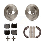 Transit Auto Rear Disc Rotors Ceramic Pads And Parking Brake Shoes Kit For 2014 Subaru WRX With 17" Factory Wheels K8T-106100
