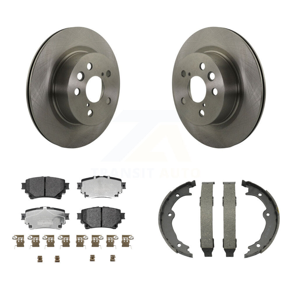 Transit Auto Rear Disc Rotors Ceramic Pads And Parking Brake Shoes Kit For 2021 Lexus IS300 IS350 RC350 K8T-106101