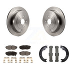 Transit Auto Rear Disc Rotors Ceramic Pads And Parking Brake Shoes Kit For Subaru Tribeca B9 K8T-106106
