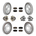 Transit Auto Front Rear Hub Bearings Assembly Coated Disc Brake Rotors And Ceramic Pads Kit (10Pc) For 2021 Hyundai Veloster N Automatic Dual Clutch transmission With Vented - KBB-131608