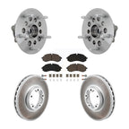 Transit Auto Front Hub Bearing Assembly Coated Disc Brake Rotors And Ceramic Pads Kit For 2022-2023 Ford E-Transit With 5 Lug Wheels Without Heavy Duty Axle 115mm Bolt Circle KBB-131691