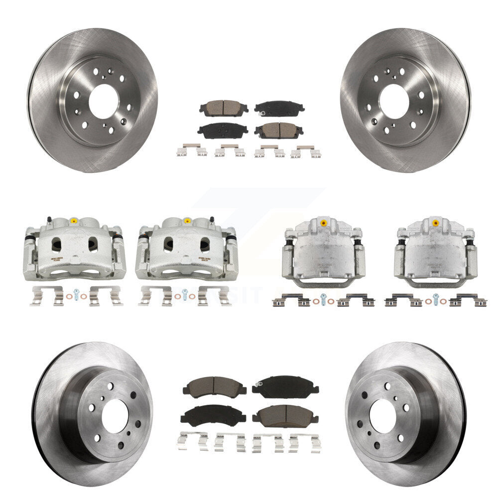 CMX Front Rear Disc Brake Caliper Rotors And Ceramic Pads Kit (10Pc) For GMC Chevrolet Sierra 1500 Silverado Tahoe Yukon