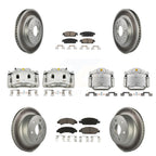 Transit Auto Front Rear Brake Caliper Coat Rotor & Ceramic Pad Kit (10Pc) For GMC Chevrolet Sierra 1500 Silverado Tahoe Yukon Cadillac XL Escalade Suburban ESV With 2 Piston Calipers KCG-100927C