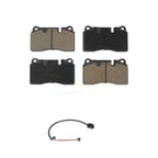 CMX Front Ceramic Disc Brake Pads And Wear Sensor Kit For 2006 Volkswagen Touareg With 330mm Diameter Rotor 2 Piston Caliper KCW-100527