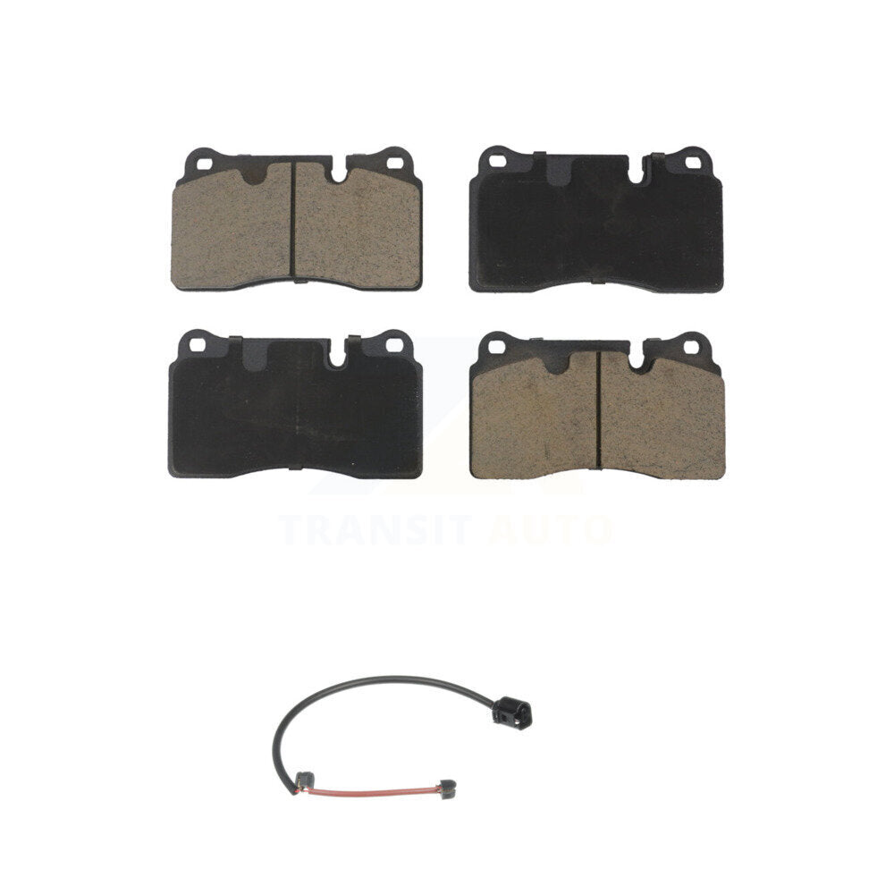 CMX Front Ceramic Disc Brake Pads And Wear Sensor Kit For 2006 Volkswagen Touareg With 330mm Diameter Rotor 2 Piston