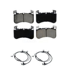 CMX Front Ceramic Disc Brake Pads And Wear Sensor Pairs Kit For 2018 Land Rover Range SV Autobiography Dynamic with 5.0L With 363mm Diameter Rotor KCW-101190