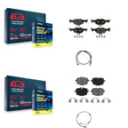 CMX Front Rear Ceramic Disc Brake Pads And Wear Sensors Kit For 2019 BMW X5 xDrive40i Without Blue Painted Calipers KCW-101280