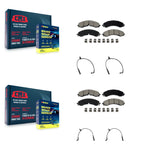 CMX Front Rear Ceramic Disc Brake Pads And Wear Sensors Kit For GMC Chevrolet Silverado 2500 HD Sierra 3500 6.6L KCW-101313