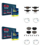 CMX Front Rear Ceramic Disc Brake Pads And Wear Sensors Kit For BMW 540i xDrive Without Blue Painted Calipers KCW-101340