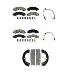 CMX Front Rear Ceramic Disc Brake Pads And Wear Sensor Kit (5Pc) For GMC Chevrolet Silverado 2500 HD Sierra 3500 6.6L KCW-101344