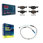 CMX Front Ceramic Disc Brake Pads And Wear Sensor Kit For BMW 530i xDrive 540i 530e 540d Without Blue Painted Calipers KCW-101374