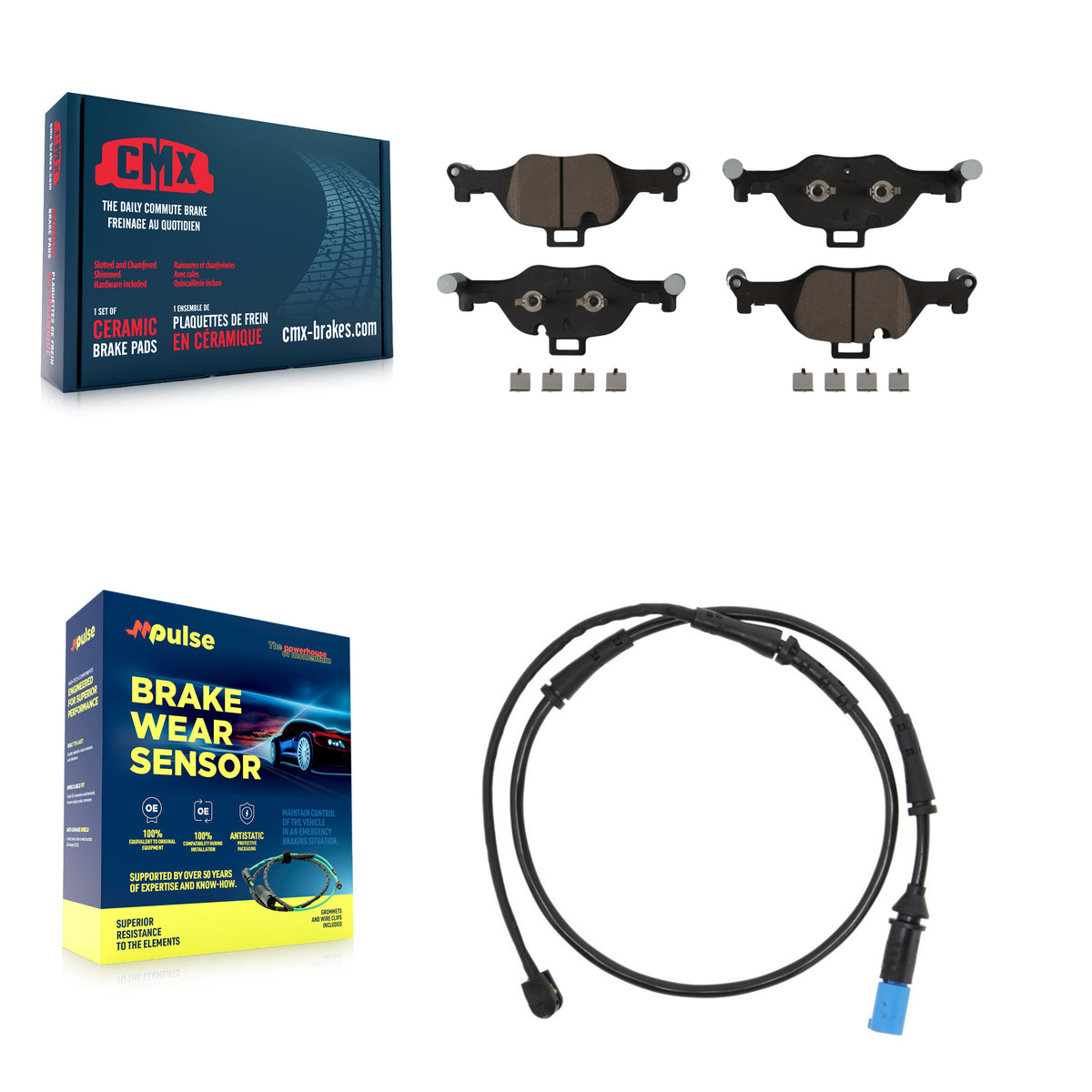 CMX Front Ceramic Disc Brake Pads And Wear Sensor Kit For BMW X5 X6 KCW-101375