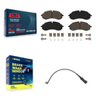 CMX Front Ceramic Disc Brake Pads And Wear Sensor Kit For 2022-2023 Ford E-Transit With 5 Lug Wheels KCW-101376