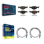 CMX Front Ceramic Disc Brake Pads And Wear Sensor Pairs Kit For BMW X5 X6 KCW-101386