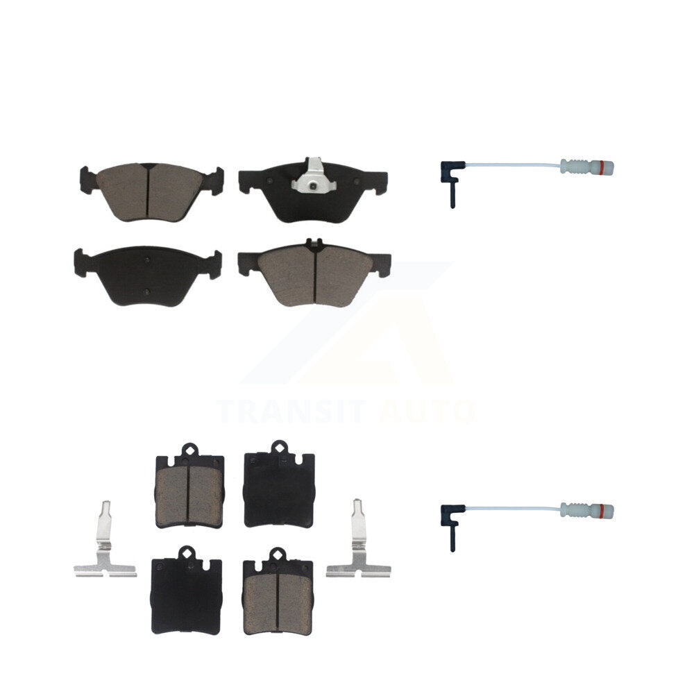 CMX Front Rear Ceramic Disc Brake Pads And Wear Sensors Kit For Mercedes-Benz E320 CLK320 E430 KCW-101425