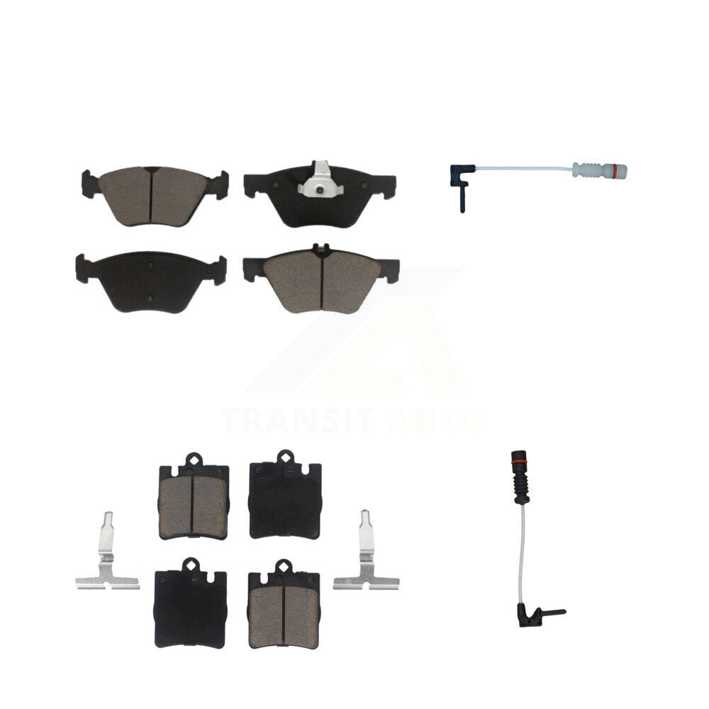 CMX Front Rear Ceramic Disc Brake Pads And Wear Sensors Kit For Mercedes-Benz E320 CLK320 E430 KCW-101426