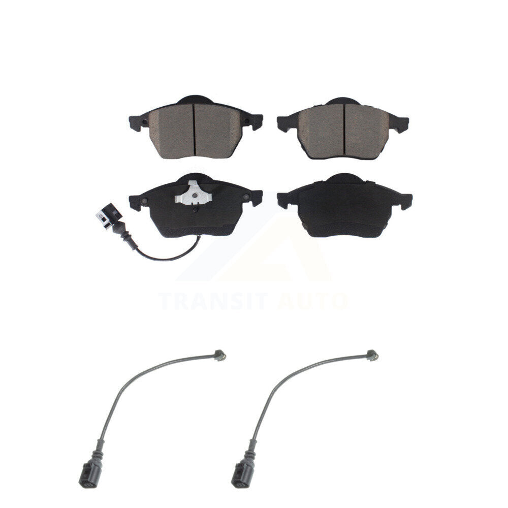 CMX Front Ceramic Disc Brake Pads And Extra Wear Sensor Pairs Kit For 2004-2006 Audi TT Quattro 1.8L KCW-101532