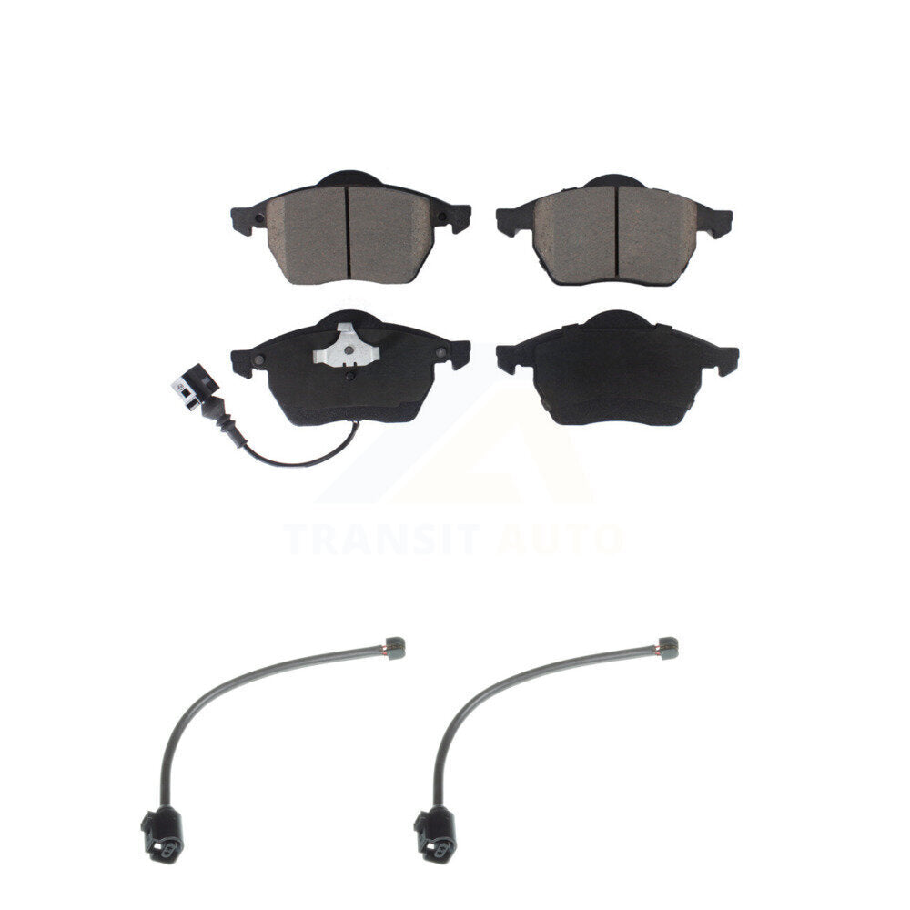 CMX Front Ceramic Disc Brake Pads And Extra Wear Sensor Pairs Kit For 2004-2006 Audi TT Quattro 1.8L KCW-101533