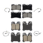 CMX Front Rear Ceramic Disc Brake Pads And Wear Sensors Kit (6Pc) For Lexus LS460 KCW-101607