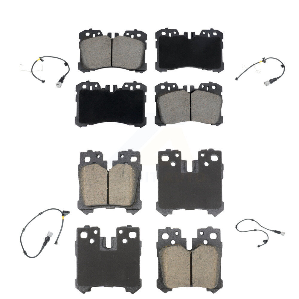CMX Front Rear Ceramic Disc Brake Pads And Wear Sensors Kit (6Pc) For Lexus LS460 KCW-101608