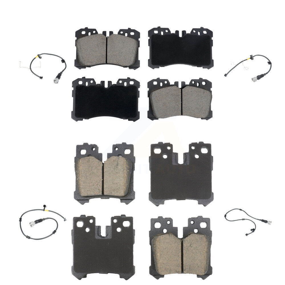 CMX Front Rear Ceramic Disc Brake Pads And Wear Sensors Kit (6Pc) For Lexus LS460 KCW-101609