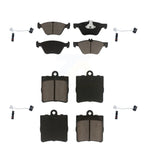 CMX Front Rear Ceramic Disc Brake Pads And Wear Sensors Kit For 2004 Chrysler Crossfire KCW-101624