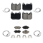 CMX Front Rear Ceramic Disc Brake Pads And Wear Sensors Kit For 2015 Mini Cooper S John Works with Hatchback 1.6L With 5 Lug Wheels 4 Piston Caliper KCW-101625