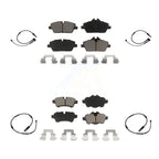 CMX Front Rear Ceramic Disc Brake Pads And Wear Sensors Kit For 2015 Mini Cooper Hatchback with 1.6L With 280mm Diameter Rotor KCW-101626