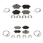CMX Front Rear Ceramic Disc Brake Pads And Wear Sensors Kit For 2015 Mini Cooper Hatchback with 1.6L With 294mm Diameter Rotor KCW-101628